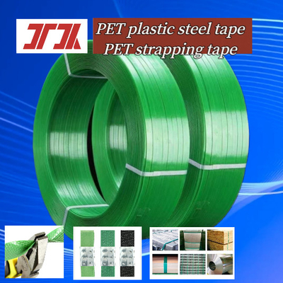 Pengemasan Otomatis Polyester Hijau Plastik Pet Strapping Roll untuk Pakaian Berguna Balles