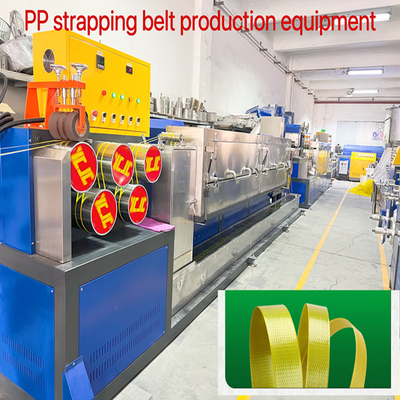 Plastic Extruder Packaging Machinery PP Extruder PP Strapping Line Produksi untuk 5-19mm Lebar