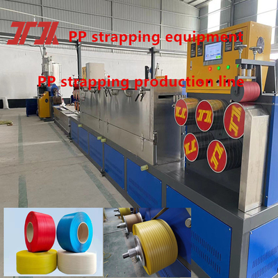 Plastic Extruder Packaging Machinery PP Extruder PP Strapping Line Produksi untuk 5-19mm Lebar