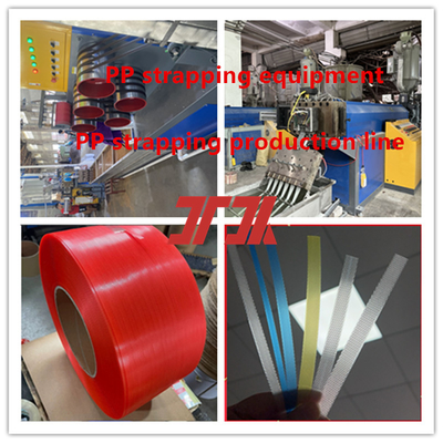 100% bahan daur ulang PP mesin packing belt dengan sistem kontrol PLC dan penggeli otomatis
