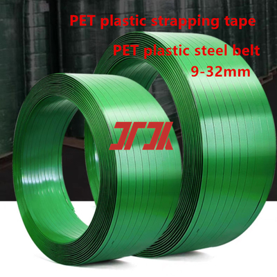Grosir pita kemasan plastik PET pita pengikat baja plastik hewan peliharaan pita kemasan dengan 9-32mm