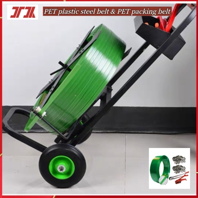 Produsen grosir PET plastik baja tali tali pengemasan PET Green tali pengikat untuk pengikat gesper besi