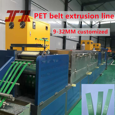 Single Screw PET Strap Produksi Double Output Mesin Membuat Dengan Otomatis Grade Winder