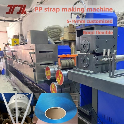5mm Kapasitas Tinggi PP Strapping output ganda Mesin Ekstrusi Dengan Winder Otomatis Menghemat Tenaga Kerja 100-150kg / jam Biaya