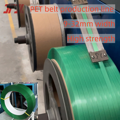 Pita Pita PET bertekstur hijau Polyester Strapping Band cocok untuk mengikat bundel ringan