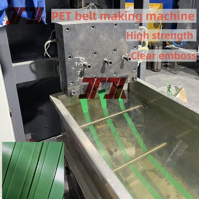 9-32mm Custom Pet Straps Double Output Mesin Membuat Dengan Winder Otomatis Dan Kekuatan 350-850kg