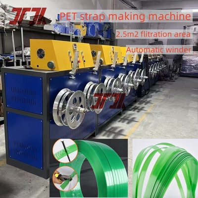Plastik Daur Ulang PET Botol Chips PET Tali Produksi Line Dengan Kontrol PLC Cerdas Dan Kekuatan Tinggi