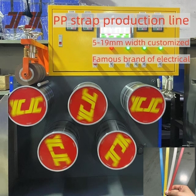 Single Double Screw Pp Strap Making Machine Dengan Printing 5-19mm Mesin Pembungkus Otomatis yang Disesuaikan