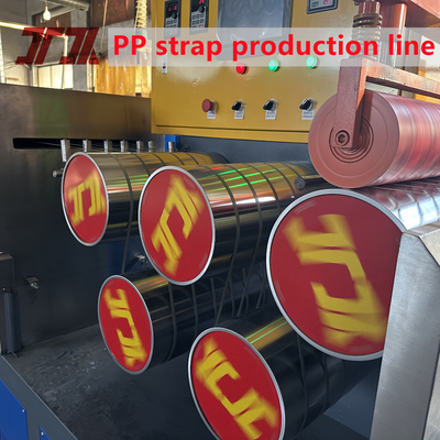 280KG/H Kapasitas PP Strap Membuat Mesin Dengan Winder Otomatis Dan 4 Jaringan Sirkulasi Filter