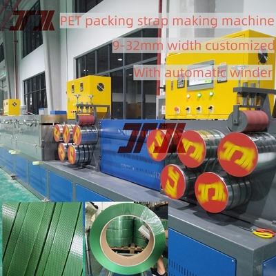 500KG/H Kapasitas Pita PET Produksi Line Dengan Winder Otomatis Dan Kekuatan Kuat Untuk Kemasan