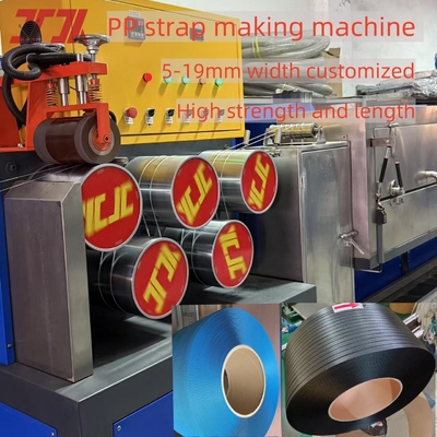5mm Lebar Khusus Kapasitas Tinggi Pp Tali Produksi Line Dengan Winder Otomatis Dan Panjang Panjang