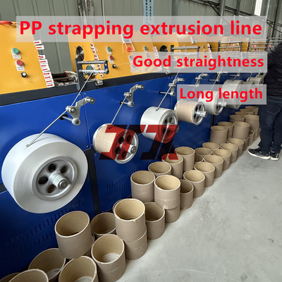 Plastik Embossed PP Strapping Belt Mesin Ekstrusi Buat Polypropylene PP Strapping Dengan Baik Fleksibel