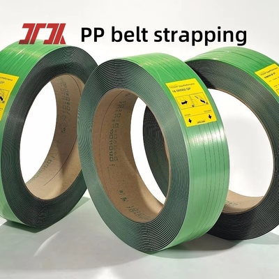 Kekuatan>500KG lebar dicetak Poly Strapping transparan hijau PET Strap terjangkau kemasan banding Strapping