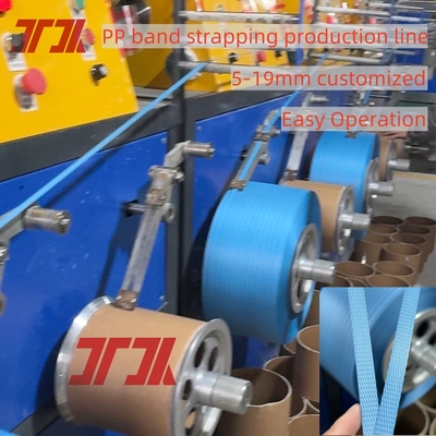 800kg/H Pp Strapping Band 12straps Output Making Machine Dengan Ekstrusi Berkinerja Tinggi Dan Kepala Die yang Tepat