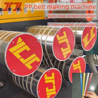Peralatan produksi strapping PP motor 37KW, mesin strapping PP 5-15mm untuk pengubah layar otomatis