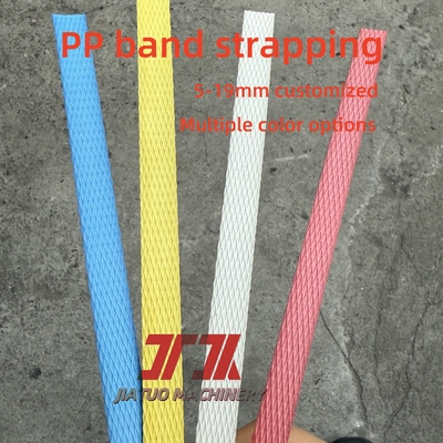 5mm >6000m Semi Virgin Daur Ulang Polypropylene Plastik PP Band Strapping Belt Untuk Pengemasan