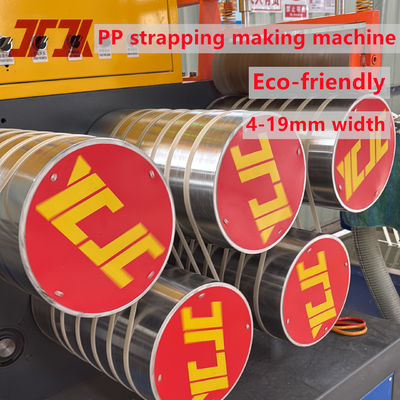 5-19mm Lebar Disesuaikan PP Plastic Strap Machine Dengan PP Strap Gunakan Mesin Otomatis Atau Manual Dan Sistem Kontrol PLC