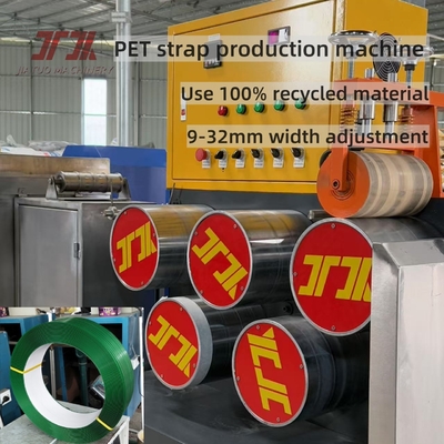 9-32mm lebar Full Automatic Polyester PET Strap Produksi Line membuat ketegangan tinggi 250-950kg