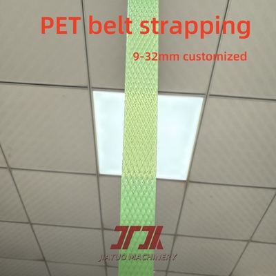 5-32mm Lebar Plastik PP PET Strapping Band Mesin Ekstrusi Dengan Otomatis PLC Dan Kekuatan Tegangan Tinggi