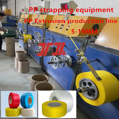 Single Screw PP Strap Making Machine 100KW Polypropylene Belt Extrusion Line dengan penggulung otomatis