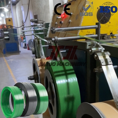 300KW 0,6mm PET Strap Extrusion Line Sekrup Tunggal Dengan Sistem Kontrol PLC 350-950kg