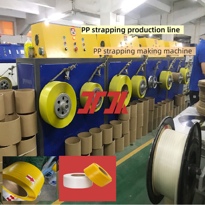 Mesin pengemasan PP jalur produksi tali PP peralatan tali dengan lebar 5-19mm