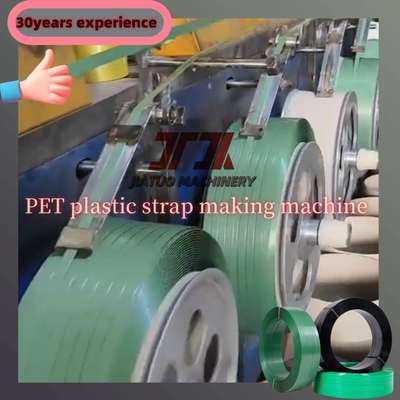 Mesin plastik 9-25mm single screw PET strapping machine PET plastik baja strapping produksi garis peralatan strapping PET dengan sistem kontrol PLC