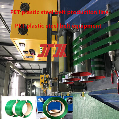 100% bahan daur ulang PET Strip Produksi Line dengan cetakan yang tepat dan mesin embossing