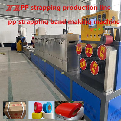 Mesin Pita Strapping PP Ulir Tunggal Lini Produksi Pita Strapping PP Mesin Pengepakan Servo