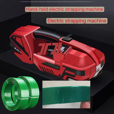 Mesin Strapping Listrik Genggam PP PET Baterai Lithium Alat Strapping Kecepatan Tinggi Ikatan Gesekan