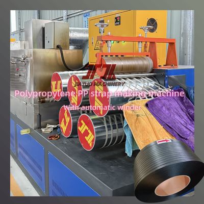 Plastic Extruder 5-19mm PP Strap Produksi Line dengan Schneider Switch dan non-stop screen changer