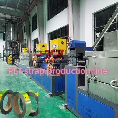 100% bahan daur ulang PET Strip Produksi Line dengan cetakan yang tepat dan mesin embossing