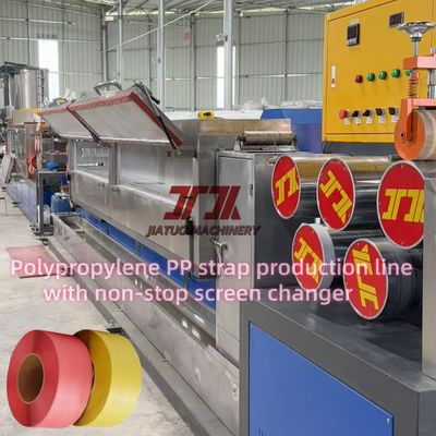Mesin pembuat tali strapping PP yang dikendalikan PLC, lini produksi tali strapping PP, tali strapping PP dan PET berkecepatan tinggi