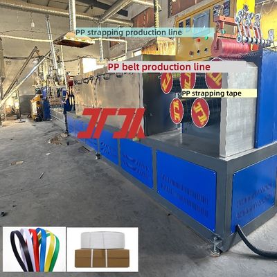 Mesin Plastik PP Strapping Produksi Line PLC Control System, Dilengkapi dengan Mesin Servo Automatic Wrapping