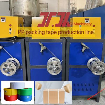 Mesin Plastik PP Strapping Produksi Line PLC Control System, Dilengkapi dengan Mesin Servo Automatic Wrapping
