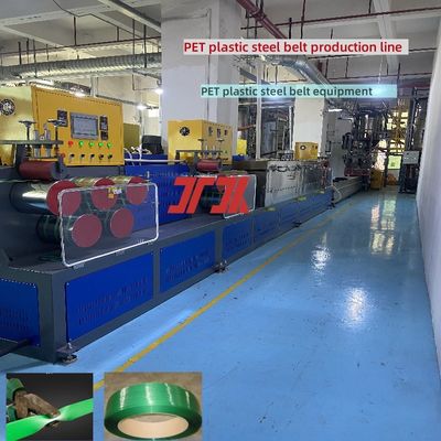 9-25mm PET Strap Making Machine PET packing belt lini produksi dengan 100% PET botol serpihan