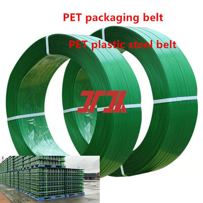 9-32mm Lebar Custom Hijau Pet Strapping Packing Belt Untuk Strapping Palet Packing