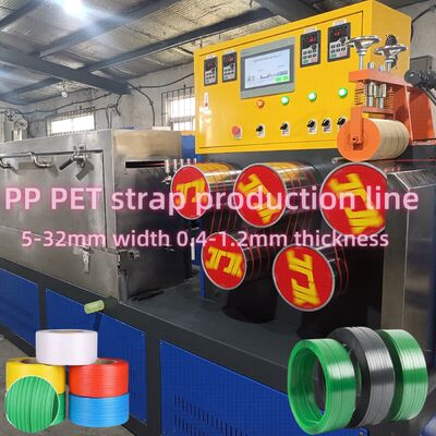 9-32mm Pet Strapping Band Membuat Mesin Dengan Otomatis Precision Embossing Machine