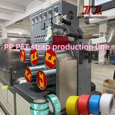 Mesin pembuatan pita PET single screw unik dengan sistem oven loop tertutup hemat energi