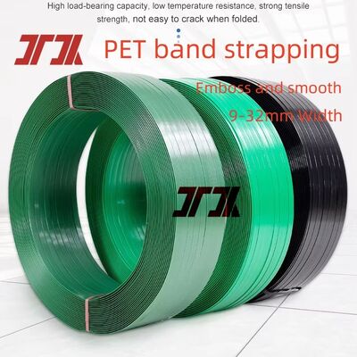 Pita Pengikat PET Hijau Hitam 9-32mm PET Strapping Digunakan untuk Pengepakan Barang