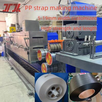 5-19mm Otomatis Strapping Machine Gunakan PP Strap Membuat Mesin Dengan Precision Embossing
