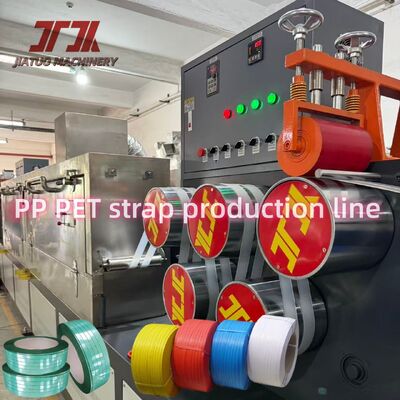 Lini Produksi Tali PP Plastik PET PP Packing Strap Band Extruder Dengan Pengganti 4net
