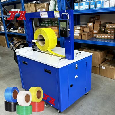Kotak Karton PP Band Strapping Machine Semi Otomatis Roller Table Strapping Machine