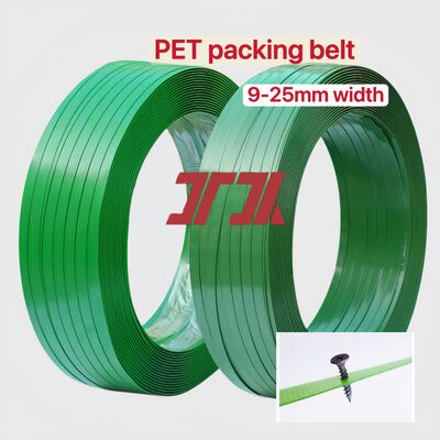 Sabuk kemasan PET berkecepatan tinggi Sabuk baja plastik PET dengan serpihan botol PET 100%