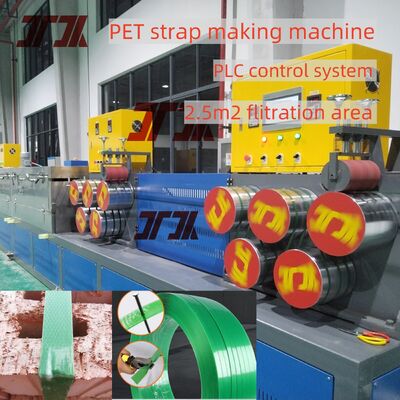 9-32MM Lebar PET Strap Membuat Mesin Dengan PLC Control Menggunakan PET Botol Daur Ulang