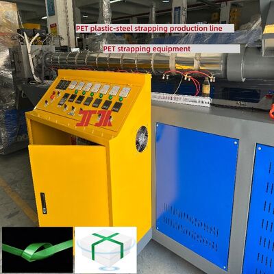 Mesin PET Strapping Perlengkapan produksi strapping PET berkecepatan tinggi 9 sampai 19mm dengan 100% bahan PET daur ulang