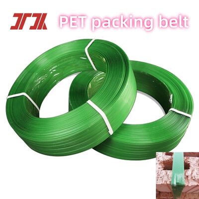 9-32mm Lebar PET Strapping Band dengan kekuatan ketegangan 350-1000kgf dan permukaan embossed untuk kemasan yang aman