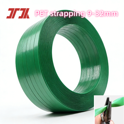 9-32mm PET Strapping Band Tegangan Tinggi Dengan Staightness Baik Untuk Mesin Strapping Otomatis