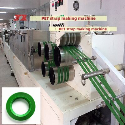 Mesin PET Strapping Perlengkapan produksi strapping PET berkecepatan tinggi 9 sampai 19mm dengan 100% bahan PET daur ulang