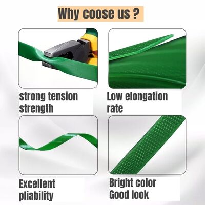 Strapping Plastik PET Lebar 9-32mm Untuk Bundling Palet Kemasan Kargo Berat
